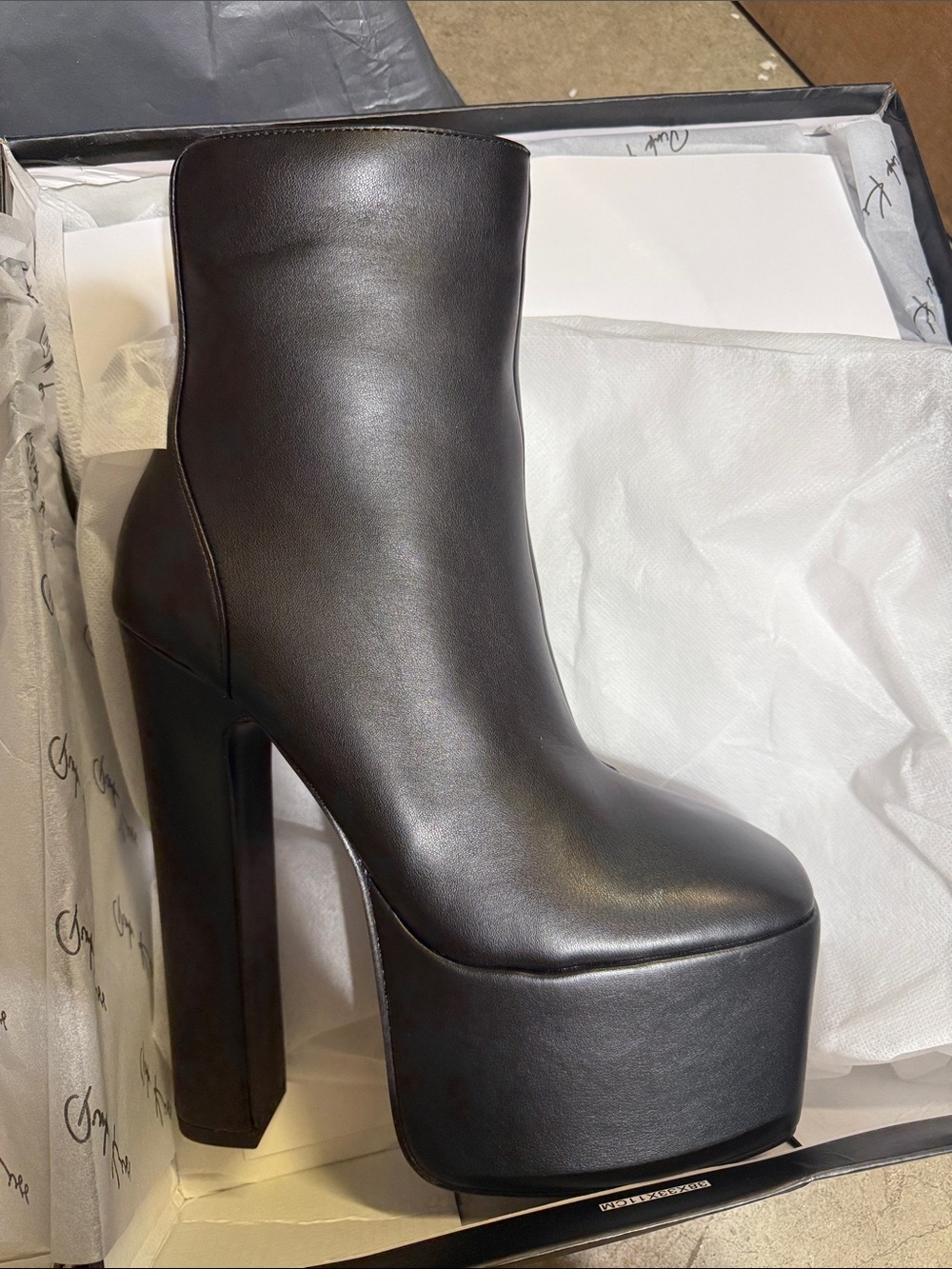 Dolls Kill Black High Platform Ankle Boots